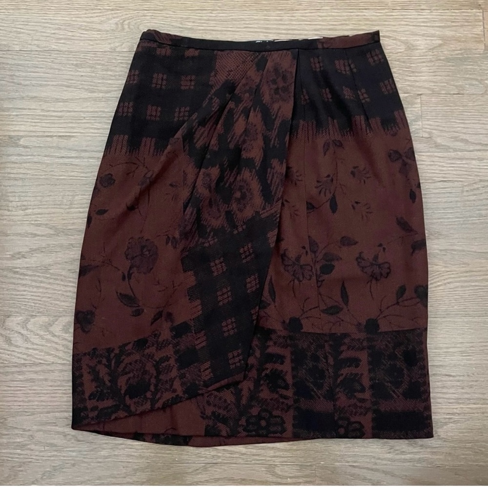 Emanuel Ungaro Vintage Mini Skirt 100% Wool Made in Italy Fall Skirt Size Small